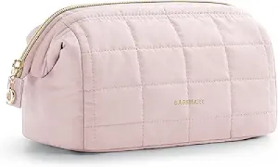 Trousse de Maquillage BAGSMART - Organisateur de Toilette Rose pour Voyage