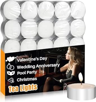 Bougies Chauffe-Plat 25 Pcs - Bougies Inodores Longue Durée pour Décoration & Ambiance