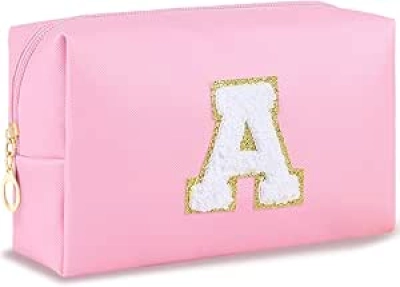 Trousse de Maquillage Personnalisée Preppy Rose - Pochette Cosmétique Waterproof
