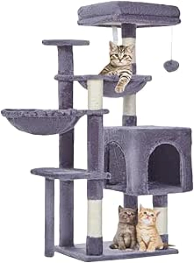 Arbre à Chat 39.4 Pouces Taoqimiao - Tour Chat avec 5 Griffoirs Sisal