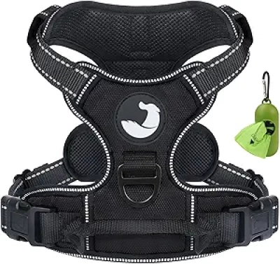 Harnais Anti-Traction Joytale M pour Chien Moyen - Gilet Réfléchissant