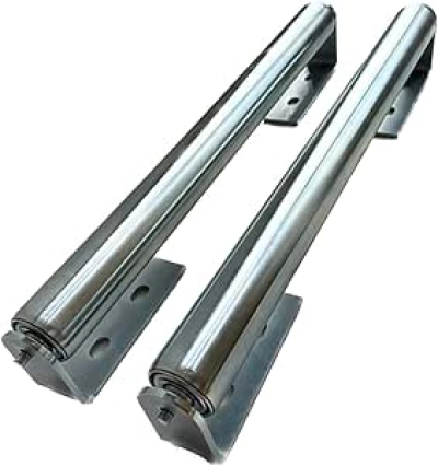Rouleau Galvanisé 16" avec Supports - Lot de 2 Rouleaux de Convoyeur Professionnel