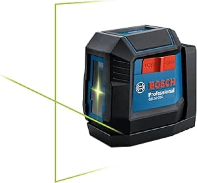 Laser de chantier Bosch GLL50-20G vert 50 ft autonivelant avec support magnétique