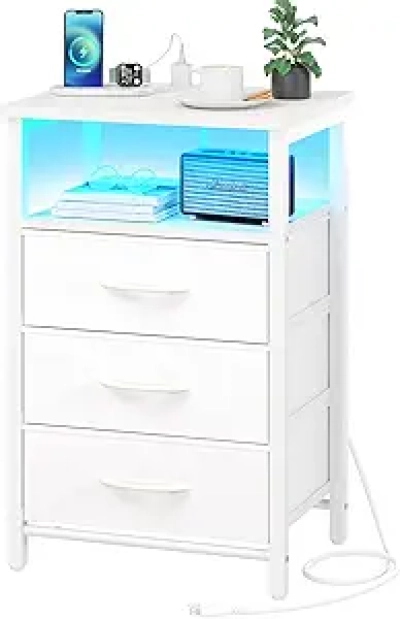 Table de Nuit LED RGB avec Station de Charge USB - Yoobure