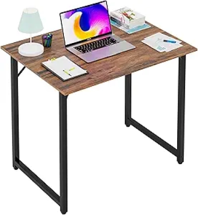 Bureau Informatique 32 Pouces Compact | Bureau d'Étude Marron Résistant à l'Eau