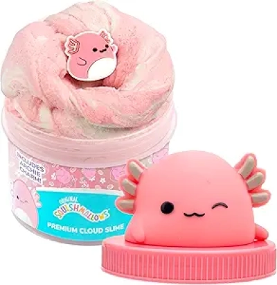 Slime Squishmallows Archie l'Axolotl - Slime Parfumé Nuage de Coton 8oz