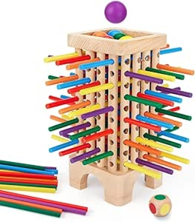 Jeu Montessori en Bois - Jeu de Société Éducatif pour Enfants 3-6 ans
