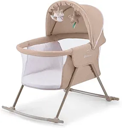 Kinderkraft LOVI Travel Bassinet - Lit bébé portable pliant avec moustiquaire