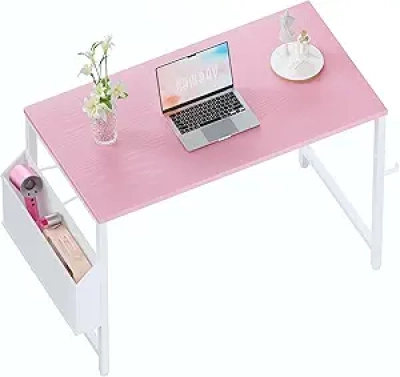 Petit Bureau Informatique 32 Pouces avec Rangement pour Petit Espace