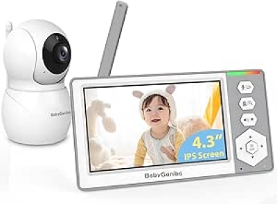 Babyphone avec Caméra 4.3'' - Surveillance Longue Portée 1000ft Sans WiFi