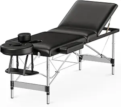 Table de Massage Professionnelle Pliante 84" - Lit Esthétique Aluminium Ajustable