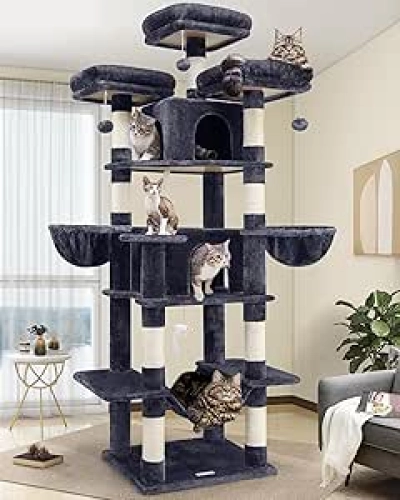 Tour pour Chat XXL 80 Pouces - Griffoir Sisal et Condos pour Chats Multiples