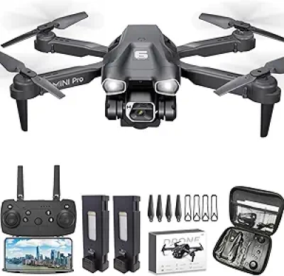 Drone Caméra 1080P HD pour Adultes et Enfants - Mini Quadcoptère Pliable avec Télécommande