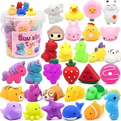 30 Pack Mochi Squishies - Jouets Anti-Stress Kawaii pour Enfants