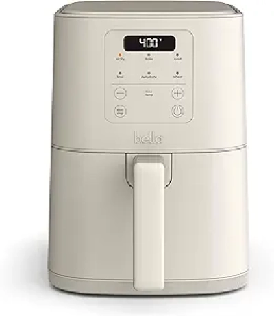 Friteuse à Air Chaud Bella 4Qt Slim - Design Compact & Revêtement Céramique