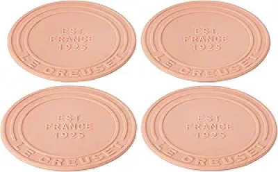 Dessous de verre silicone Le Creuset Pêche - Set de 4
