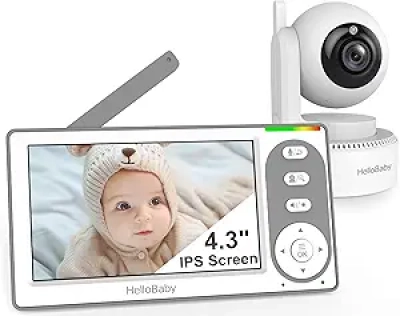 Babyphone Vidéo 4.3'' sans WiFi - 30h d'autonomie | HelloBaby