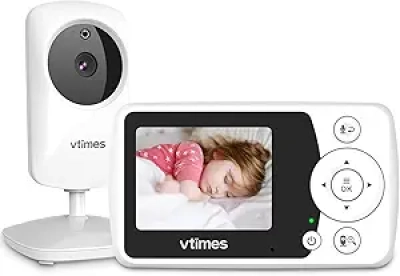 Babyphone Écran 2.4" avec Caméra et Audio - Sans WiFi - Vision Nocturne 1000ft