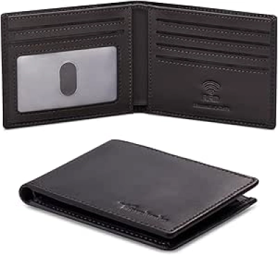 Portefeuille Homme Bifold Cuir Véritable RFID - Travelambo Crazy Horse