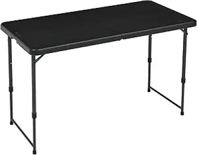 Table de Salle à Manger Pliante 4 Pieds Amazon Basics - Hauteur Ajustable