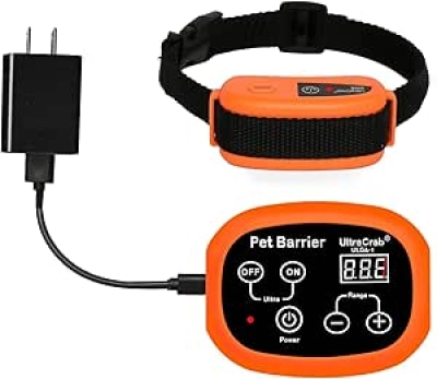 Barrière de confinement sans fil pour chien - Clôture électrique intérieure rechargeable