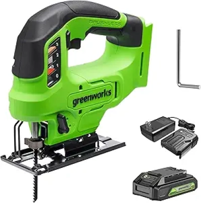 Scie sauteuse sans fil Greenworks 24V brushless - 3000 SPM avec batterie