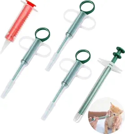 Distributeur de Comprimés pour Animaux - 5 Seringues pour Chats et Chiens