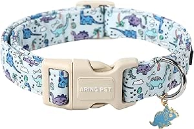 Collier Chien Dinosaure Ajustable - Petit et Moyen Chien