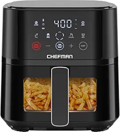 Chefman Air Fryer 4 QT - Friteuse sans Huile Compacte Noire