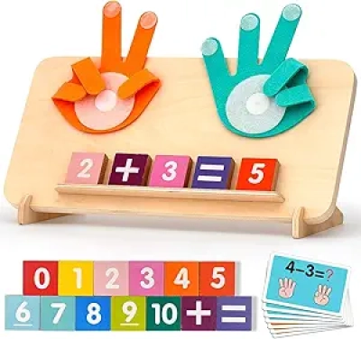 Jouets Montessori Mathématiques pour Enfants 2-5 ans - Blocs de Comptage Éducatifs