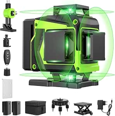 Niveau Laser 360° 16 Lignes - Laser Vert Automatique 4D Professionnel