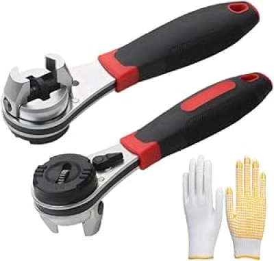 Clé à Cliquet Ajustable 6-22mm - Lot de 2 Clés Ergonomiques Professionnelles