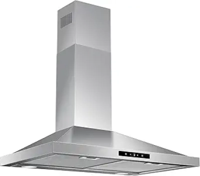 Hotte aspirante 75 cm inox 450 CFM - Silencieuse et convertible