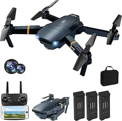 Drone avec Caméra 1080P FPV pour Adultes - Quadcopter Pliable Télécommandé