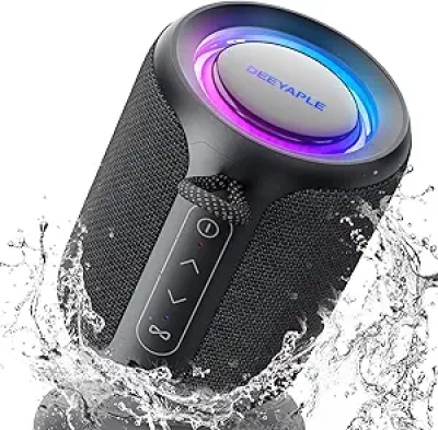 Enceinte Bluetooth Portable 15W IP67 - Waterproof, Stéréo TWS et Lumières LED