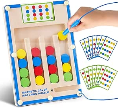Puzzle Magnétique Montessori en Bois - Jeu Éducatif Enfant 3-7 ans