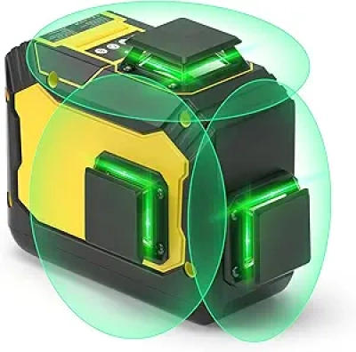 Laser Level 360° Vert Auto-Nivelant 12 Lignes - Écran Tactile & Télécommande