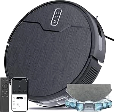 Robot Aspirateur et Serpillère 3-en-1 WiFi - 2200Pa, 120min, Alexa