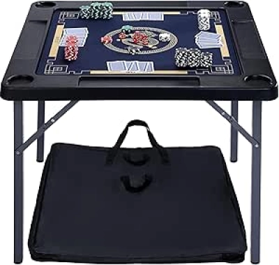 Table de Jeu Pliante Queensell 35x35 - Mahjong, Poker, Domino
