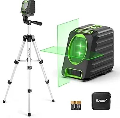 Niveau Laser Huepar 150° avec Trépied 65cm - Vert Croix, 150-197Ft