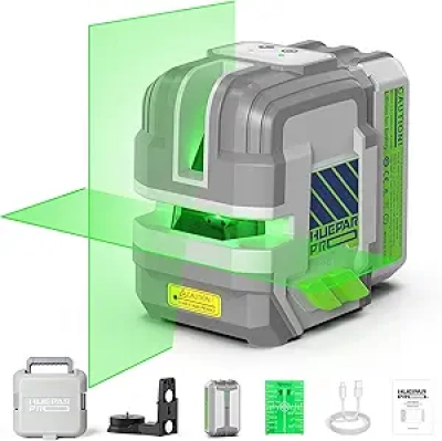Niveau Laser Vert Rechargeable Huepar Pro - 18h d'autonomie