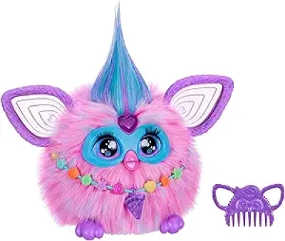 Furby Cotton Candy Rose Bleu - Jouet Interactif Parlant avec 15 Accessoires