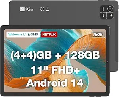 Tablette AGM PAD T1 11 pouces Android 14 - Écran FHD+ 1920x1200, 8GB RAM, 128GB + 1TB