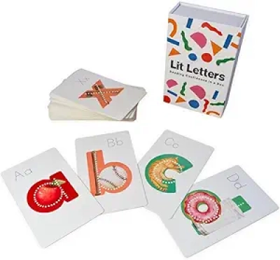 Cartes Flash Lit Letters - Apprenez l'Alphabet 2X Plus Vite avec Mnémoniques Visuels