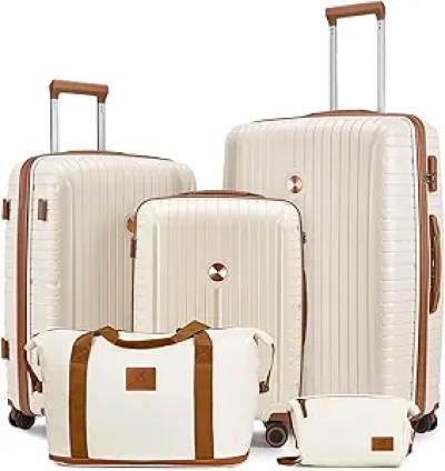 Ensemble de 5 Valises Joyway - Trolley Cabine Rigide TSA, Roues Silencieuses