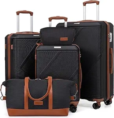 Ensemble Valises 5 Pièces avec Serrure TSA - Bagages Rigides Légères