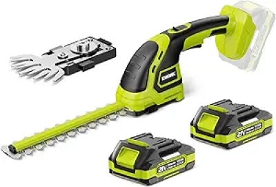 Taille-haie sans fil 21V EWORK 2-en-1 - Cisaille à gazon électrique avec batterie