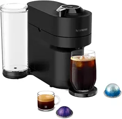 Nespresso Vertuo Pop+ Cafetière Espresso Compacte Noire Mat - De'Longhi