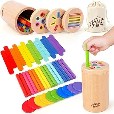 Jouet Montessori Bébé 3 en 1 : Jeu Éducatif Motricité Fine pour Enfant 1-3 ans
