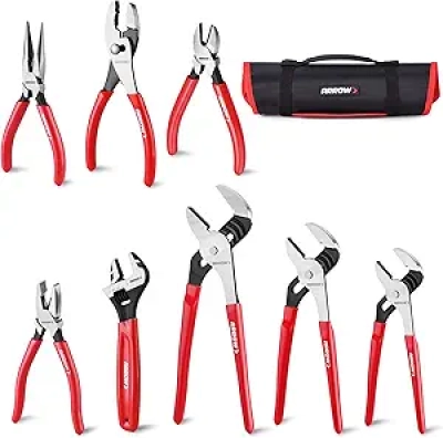 Ensemble 8 Pièces Pinces et Clé Anglaise ARROW - Mallette Portable